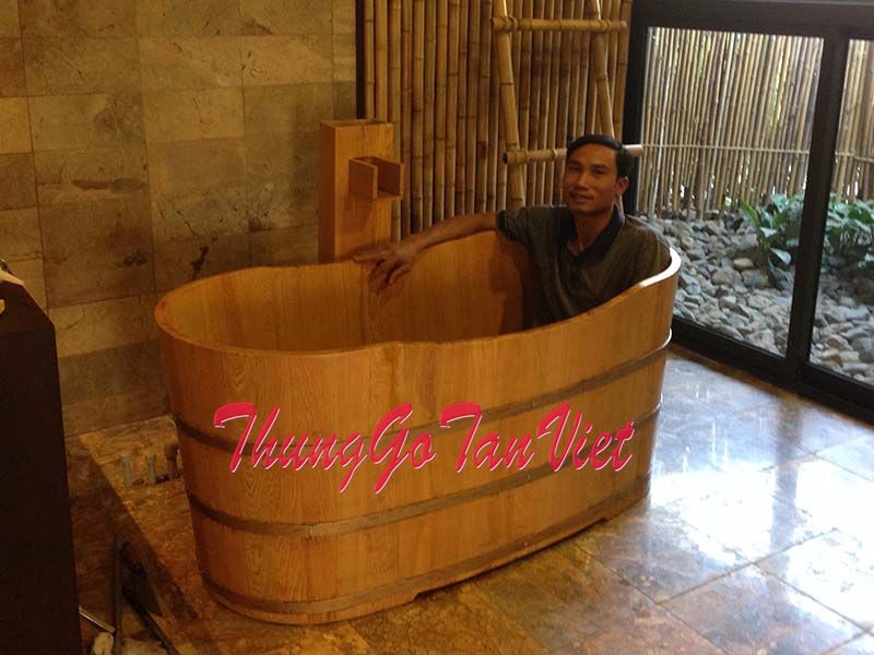 cách sử dụng bồn tắm gỗ