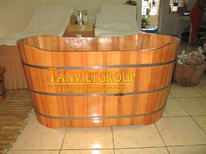 bồn tắm gỗ dùng cho spa