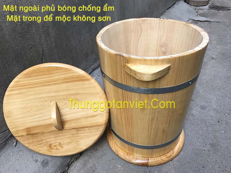 thùng gỗ đựng gạo 10 kg