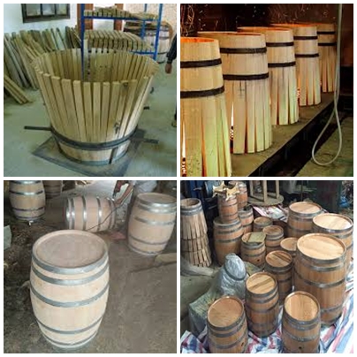 quy trình sản xuất thùng gỗ sồi đựng rượu
